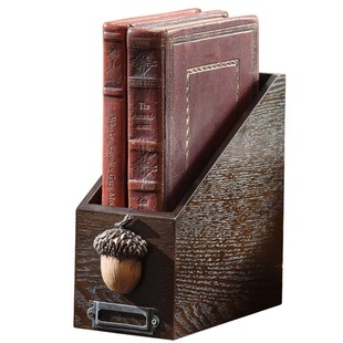 那澜多好美式木质桌面创意收纳盒办公用品资料整理架文件栏