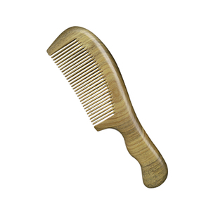 美木兮绿檀木梳按摩头皮经络梳女士专用长发宽齿卷发头皮面部头疗