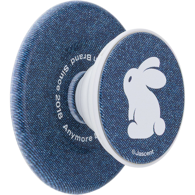 原创可爱兔子牛仔布手机磁吸支架