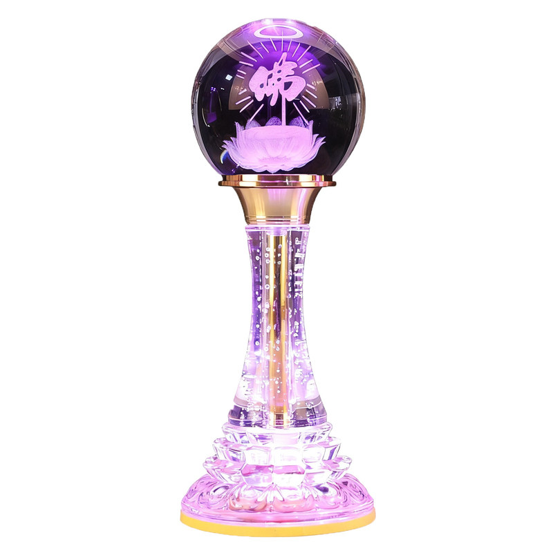 LED插电莲花佛前长明灯