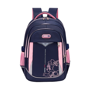 巴布豆小学生书包女1-3-6年级护脊减压防水男孩儿童初中生大容量