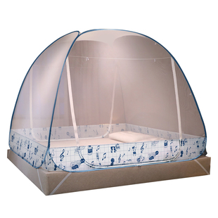 2026新款免安装蚊帐蒙古包家用卧室儿童1米5床学生宿舍1.2m可折叠