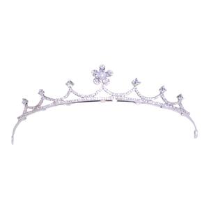 高级精致微镶锆石花朵皇冠发箍儿童公主王冠发饰女孩女童生日头饰