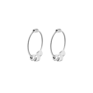 Z小姐999足银碎银几两耳圈2023新款爆款耳环小众冷性风耳钉耳饰女