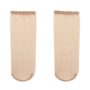 1D超薄五双装低帮短丝袜水晶丝隐形无痕夏季透气脚尖透明肉色袜子