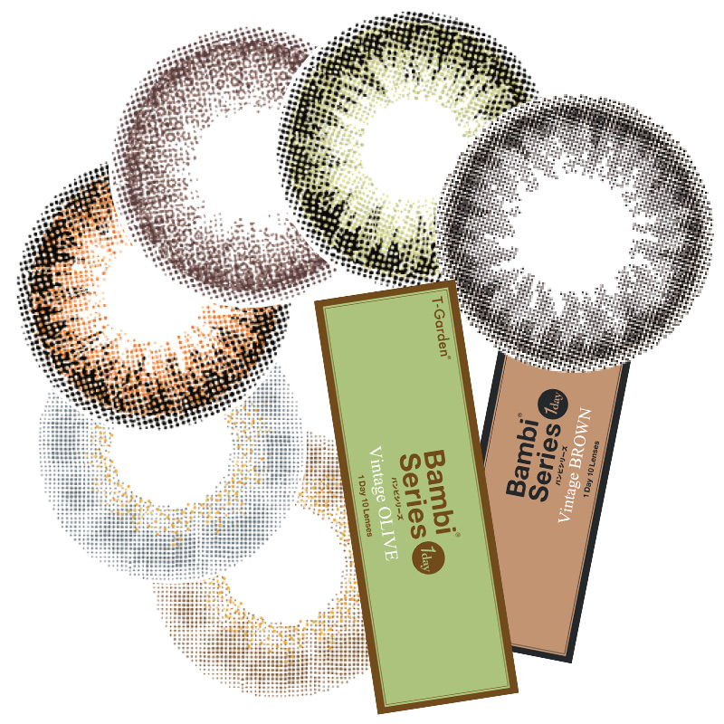 日本T-Garden美瞳日抛Bambi小鹿眼彩色隐形眼镜近视大小直径10片