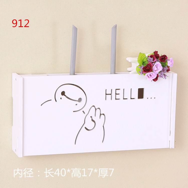 新款直销创意田园雕花收纳整体架路由器架壁挂搁板墙上置物架壁饰