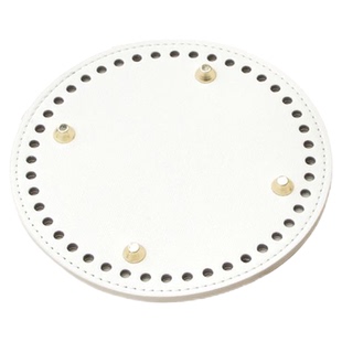 皮质PU底板手工编织diy椭圆形包包配件水桶包收口包米色包底底托