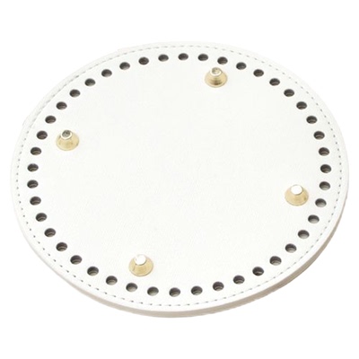 皮质PU底板手工编织椭圆形水桶包