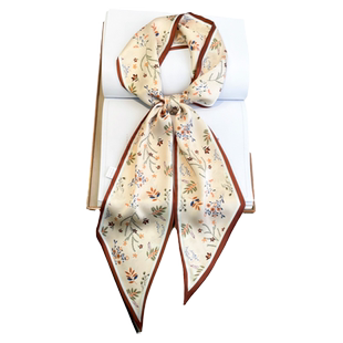 墨绿色长条小丝巾女春秋夏季搭配衬衫护颈围脖子发带丝带腰带飘带