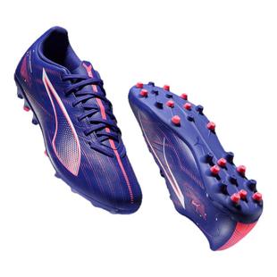 Puma彪马足球鞋男MG胶质短钉ULTRA 5 PLAY青金岩蓝/彪马白/日落红