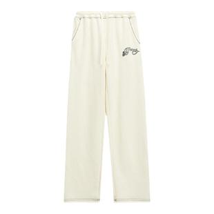 Ed Hardy埃德哈迪绗线潮牌宽松直筒百搭女士长裤宽松慵懒风休闲裤