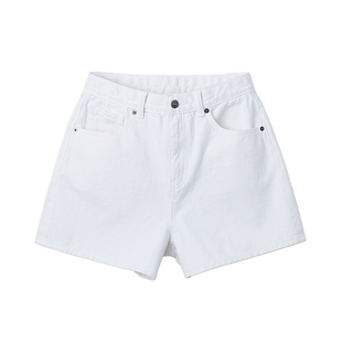 SPAO韩国同款夏季女士泽西风简约纯色日常易搭牛仔短裤