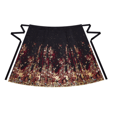 揽风华【暗夜玫瑰】原创汉服半身裙马面裙仿妆花织锦缎双经轴工艺