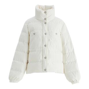 OBEG欧碧倩美式复古立领短款羽绒服冬季宽松面包服外套女10484112