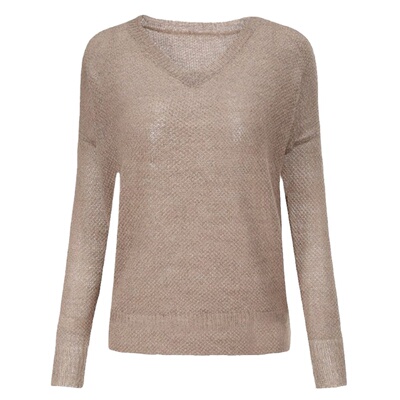 镂空薄款针织衫上衣马海毛慵懒风