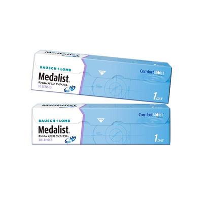 博士伦Medalist透明近视隐形眼镜日抛30*2片装水凝胶高清水润