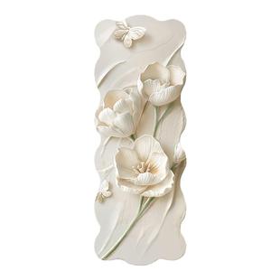 奶油风全身镜装饰画玄关挂画可推拉穿衣镜隐藏式翻开门高档壁画