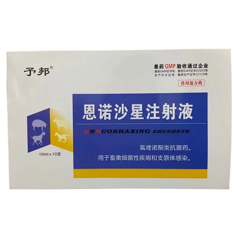 10%恩诺沙星注射液猪牛羊狗猫用大肠杆菌沙门氏菌支原体感染国标