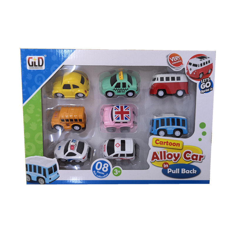 合金小汽车玩具回力车男女孩儿童宝宝玩具车小车模型套装 1-2-3岁