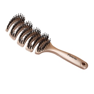 PANVIN盘易蓬蓬梳子女家用蓬松按摩头皮梳卷发梳镂空猪鬃排骨梳