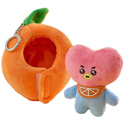 【正品现货】BT21防弹少年团BABY橘子派对玩偶钥匙扣包挂件情侣