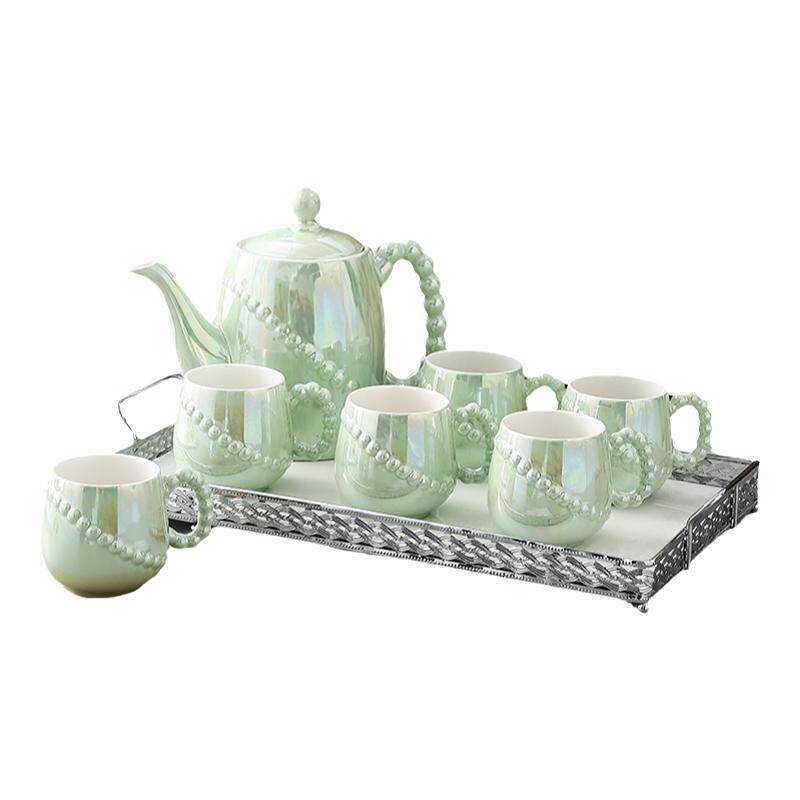 北欧茶具水具套装具杯陶瓷带托盘