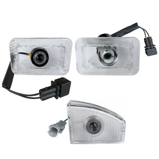 解放J6P JH6 J7高清LED车门迎宾灯踏步灯脚踏氛围改装投影照地灯