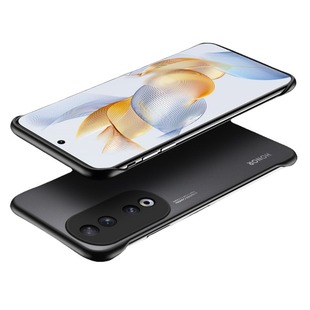 适用华为荣耀90手机壳90pro无边框80se透明磨砂硬壳80gt直屏版honor半包超薄防摔保护套男女款5g曲面屏新款es