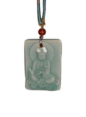 青瓷宫廷时尚百搭项链观音吊坠