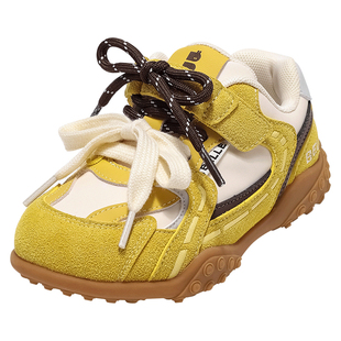 百丽童鞋女童德训鞋秋季新款女孩运动鞋男童跑步鞋中大童休闲板鞋