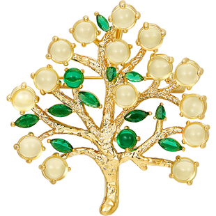 JAY生命之树胸针高端精致时尚西装配饰领针奢华别针教师节礼物