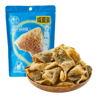 盒马咸蛋黄香脆鱼皮膨化休闲零食