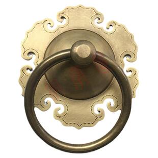 中式仿古纯铜大门门钹门环拉手木门对装把手复古别墅庭院全铜拉环