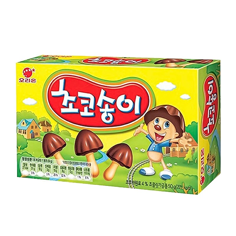 韩国进口好丽友蘑古力巧克力饼干单独小包装儿童解馋零食休闲食品