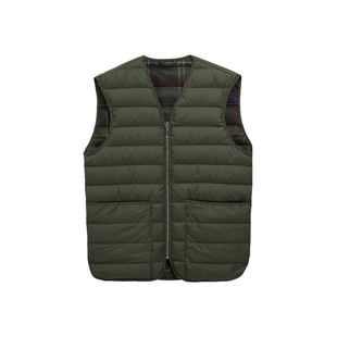 Barbour Reversible Down Filled 男士双面穿羽绒马甲背心