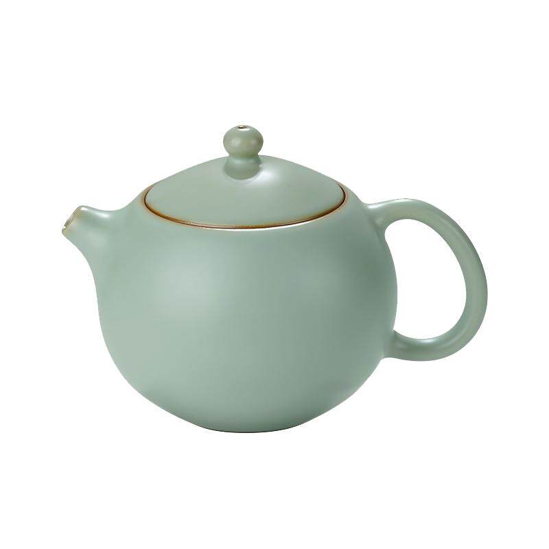 景德镇汝窑西施壶茶壶单壶功夫茶具套装汝瓷陶瓷家用泡茶可养开片