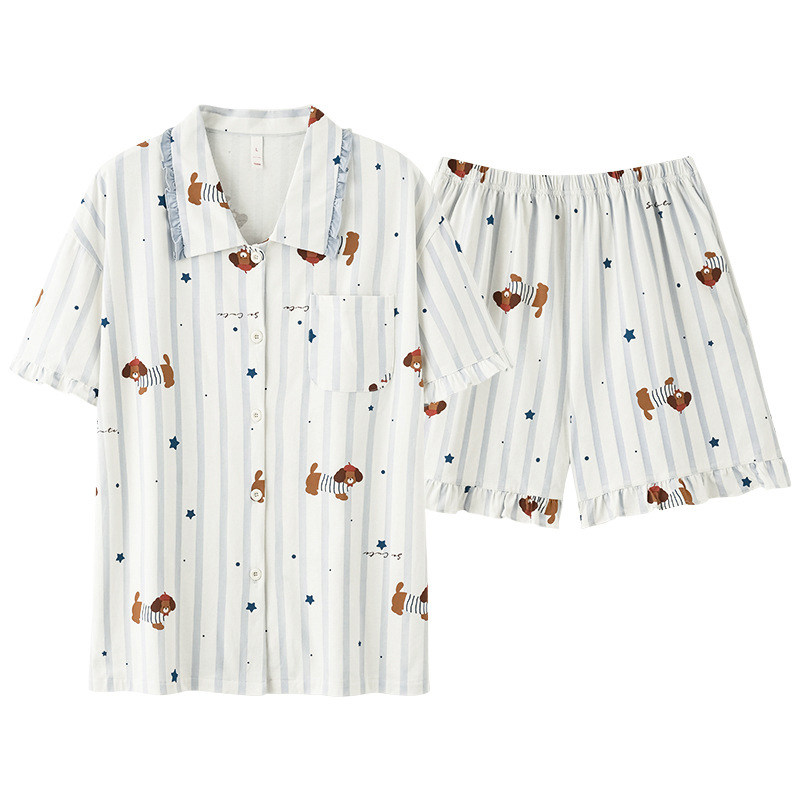露迪尚品春夏女短袖家居服套装