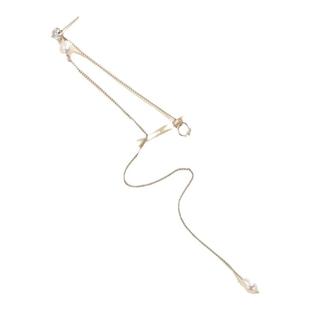 个性潮人耳钉女丢了一只耳环单边耳坠过肩长款简约淡水珍珠银耳饰