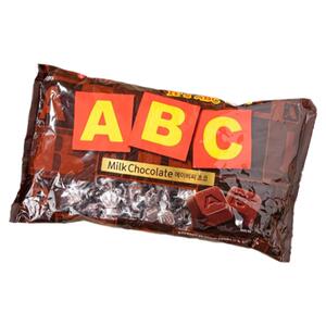 字母零食abc巧克力乐天字母牛奶韩国进口零食糖果巧克力糖果饼干