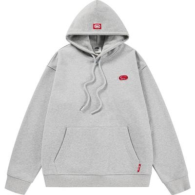 ecko红犀牛刺绣连帽重磅抓绒卫衣