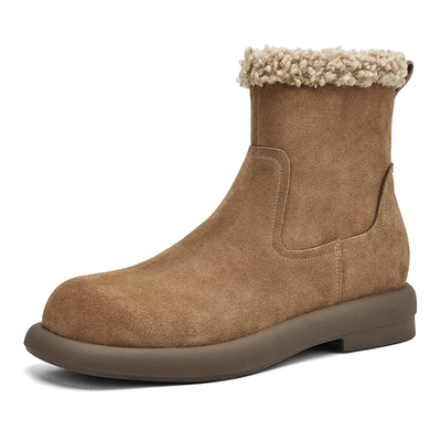 达芙妮厚底雪地靴加绒勃肯短靴