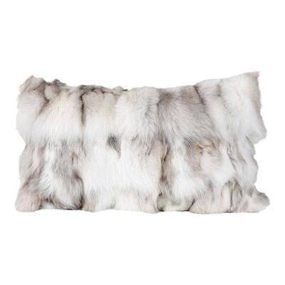 elinlonyain简约狐狸毛靠垫抱枕