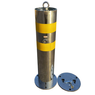 不锈钢警示柱活动路桩可拆卸新款内锁挡车柱反光警示柱加厚隔离柱