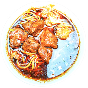 重庆眼镜牛肉面十八梯腱子肉眼睛面小面前30老店美食特产代购