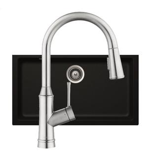 汉斯格雅hansgrohe厨房龙头水槽石槽龙头套组台下大单槽