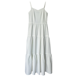 清白色吊带裙长款2026新款女连衣裙夏季法式高级感气质显瘦小众