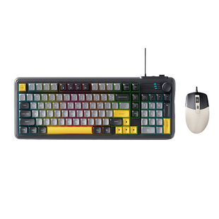 适用联想笔记本机械感键盘鼠标套装台式电脑游戏电竞专用有线静音