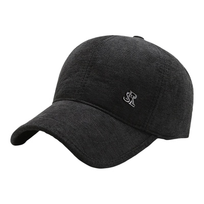 中老年人保暖加绒加厚护耳鸭舌帽