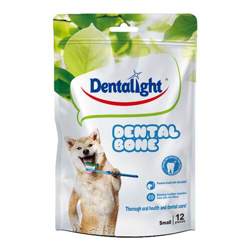 Dentalight树叶骨狗狗耐咬洁齿骨中小型犬磨牙棒刷牙零食